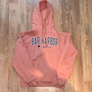 Champion Men's Peach Hoodie Bar Harbor National Park Sweatshirt Medium